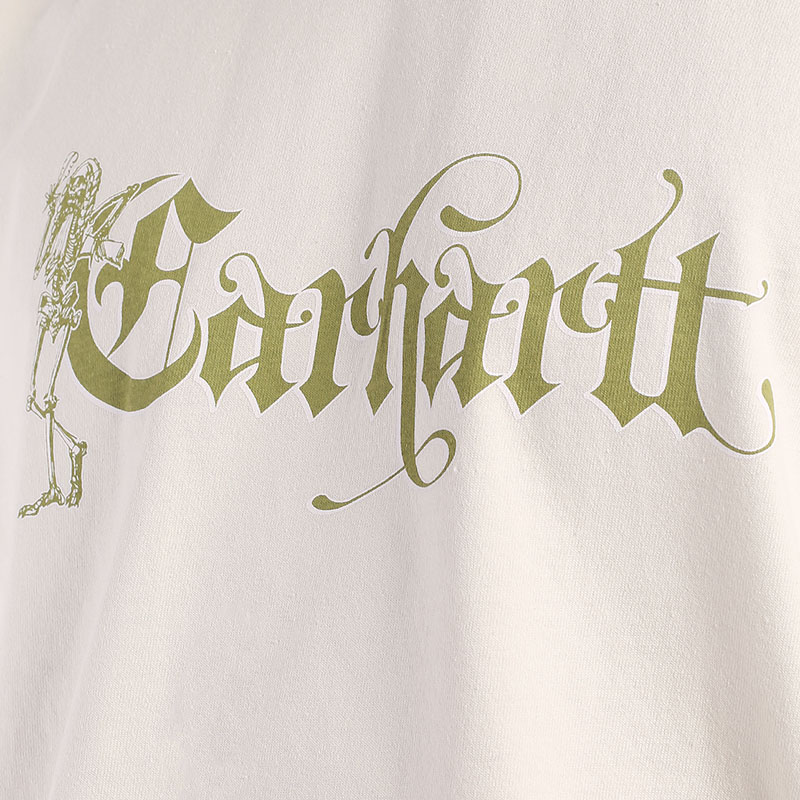 мужская бежевая футболка Carhartt WIP S/S Scribe T-Shirt I031759-wax - цена, описание, фото 2